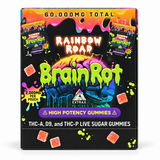 EXTRAX BRAIN ROT LIVE SUGAR GUMMIES THC-A, D9, THC-P - 2CT - 2,000MG PER POUCH - DISPLAY OF 30