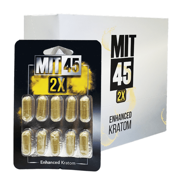 MIT 45 SILVER 2X KRATOM CAPS 10CT PACKS - 12CT