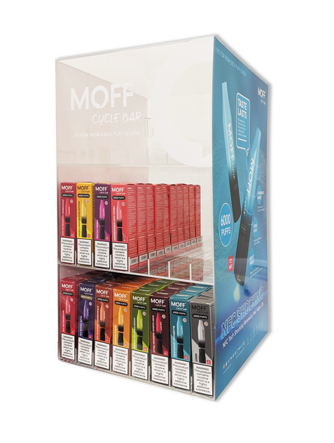 MOFF CYCLE BAR 6000 PUFF 12ML FULL DISPOSABLE COUNTERTOP DISPLAY - 120CT