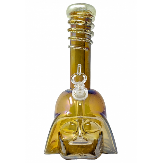 VADER SOFT GLASS GLOW IN THE DARK WATERPIPE 10.5" - [WP159]