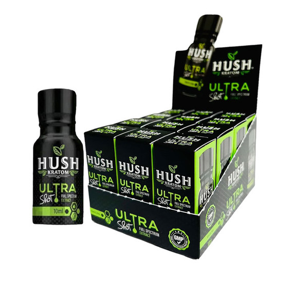 HUSH KRATOM ULTRA MITRA ISOLATE EXTRACT SHOT 1OML 12CT /BOX