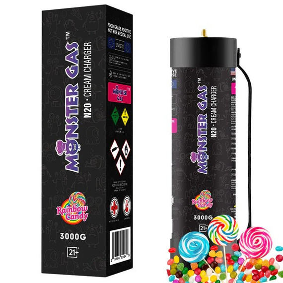 MONSTER GAS Flavor Whipped Cream Charger 3000g, N2O Nitrous Oxide Tank, 4.4L Whip Cream Charger Cylinder