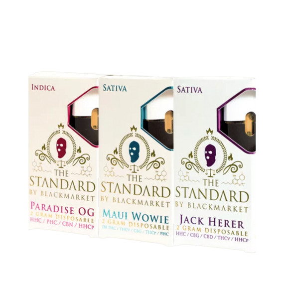 THE STANDARD 2GRAM DISPOSABLE 6CT/DISPLAY  HHC + CBG + CBD + THCV + HHCP