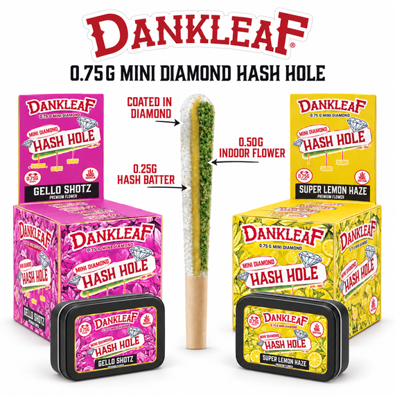 DANKLEAF MINI DIAMOND HASH HOLE 0.75G - 10CT– 4.5 GRAMS TOTAL - DISPLAY OF 6