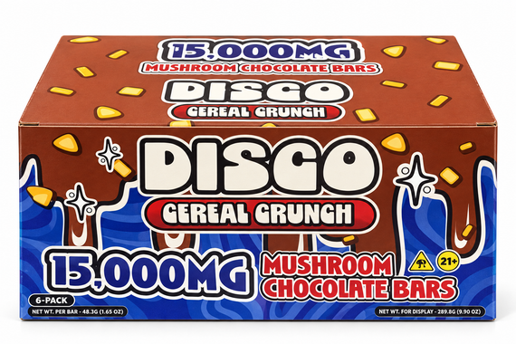DISCO MUSHROOM CHOCOLATE BARS – 15,000MG – 6CT BOX