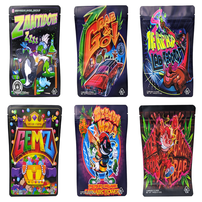 14 GRAM ASSORTED DESIGN BAGGIES APPROX. 50- CT [BAGGIE3]