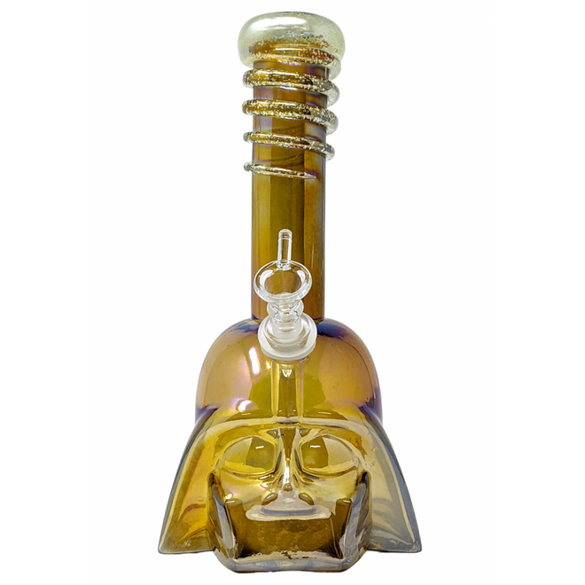 VADER SOFT GLASS GLOW IN THE DARK WATERPIPE 10.5" - [WP159]