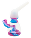 SILICONE KICKBACK BUBBLER WITH CLEAR CENTER 7.5" MIXED COLOR [WP108]