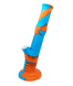 SILICONE STRAIGHT TYE-DYE WATERPIPES 14" MIXED COLOR [WP112]