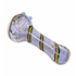 TRANSPARENT COLOR HANDPIPE WITH SLYME & RASTA RIBBON 3.5" PACK OF 5 [HP121]