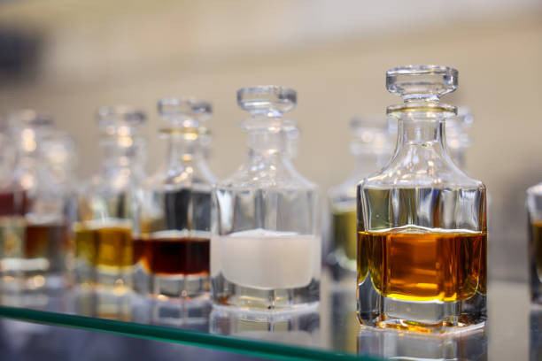Premium perfume oils and attars displayed in glass bottles – wholesale and retail fragrance supplier UK