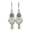 Chandelier Pearl and Crystal Dangle Earrings for Women