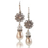 Bridal Flower Pearl Earrings Jewelry for Women