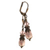 Pink Pearl and Crystal Earrings Antique Vintage Style Jewelry for Women with Gift Box