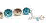 Blue Crystal Bracelet Golden Shadow Rivoli Jewelry for Women Gift