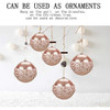 Bolas De Navidad 4 Pcs. De 10cm C/u Color Rosa Dorado 2