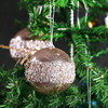 Bolas De Navidad 4 Pcs. De 10cm C/u Color Rosa Dorado 3