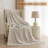 Phf Ultra Soft Waffle Weave Blanket Queen Size 90  X 90  - L 4