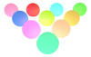 Luz Lampara Led Bola Redonda Colores Iluminaras 0
