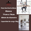 Pata De Mesa Para Computadora Blanca 60 X 710mm Regulable.! 1