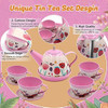 Juego De Té De 44 Piezas Para Niñas Pequeñas, 2 Juego De Té De 44 Piezas Para Niñas Pequeñas, 2
