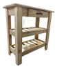 Mesa De Arrime Desayunador 1 Cajon + 2 Parrilas Pino 80cm 0