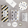 Kit Imprimible Glitter Dorado Blanco Negro Candy Bar Tukit 5