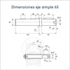 Eje Simple De 25mm Para Reductor De Velocidad Nº 63 1