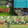 Sibinsy 6 Pack Luces Solares De Jardín Metal Decorativo Sola 2