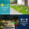 Sibinsy 6 Pack Luces Solares De Jardín Metal Decorativo Sola 3