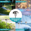 Sibinsy 6 Pack Luces Solares De Jardín Metal Decorativo Sola 4