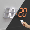 Mooas 3d Led Reloj De Pared Big Plus Dual (blanco / Naranja) 0