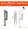 Manijon Y Manija Tropea Currao Aceroo Con Cromo Puerta. 3