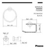 Set Accesorios Baño 4 Piezas Negro Piazza Sensus (73228ne) 5