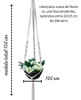 02 Macrame Hanger Plant Suporte Decorativo Longo 150 Cm 1