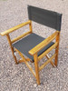 Sillón Director Eco De Madera Con Laca Y Lona Negra 0
