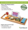 Bañera Bambú Extensible  Bandeja Servicio Madera Ajustable 5