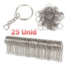 Llaveros Aros Con Cadena Y Argolla X 25 Unidades 1