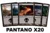 Cartas Magic : Pantanos X20 Tierras Basicas Negras Mtg Bsas 1