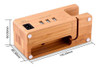 Base Soporte De Carga Bambu Para iPhone XS Y Apple Watch 0