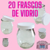 Frasco-envase-recipiente De Vidrio 200 Cc X 20 P/vela C/tapa 1