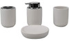 Home Basics Juego De Accesorios De Baño De Cerámica De 4 Pie 0