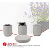 Home Basics Juego De Accesorios De Baño De Cerámica De 4 Pie 2