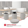 Home Basics Juego De Accesorios De Baño De Cerámica De 4 Pie 4