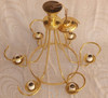 Antigua Araña Bronce 6 Brazos+6 Porta Lámparas C/video 4