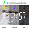 Epsky 3d Reloj De Pared Digital Blanco Led Reloj Despertador 3