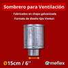 Sombrero Tipo Venturi 15cm 6'' Ventilación Chapa Galvanizada 1