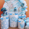 Centro De Mesa Azul Elefante Para Baby Shower O Cumpleaños 3