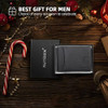 Runbox Cartera Delgada De Cuero Genuino Para 5