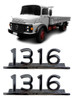 Par Emblema Caminhão Mb 1316 Cromado Ferro Zamak 0